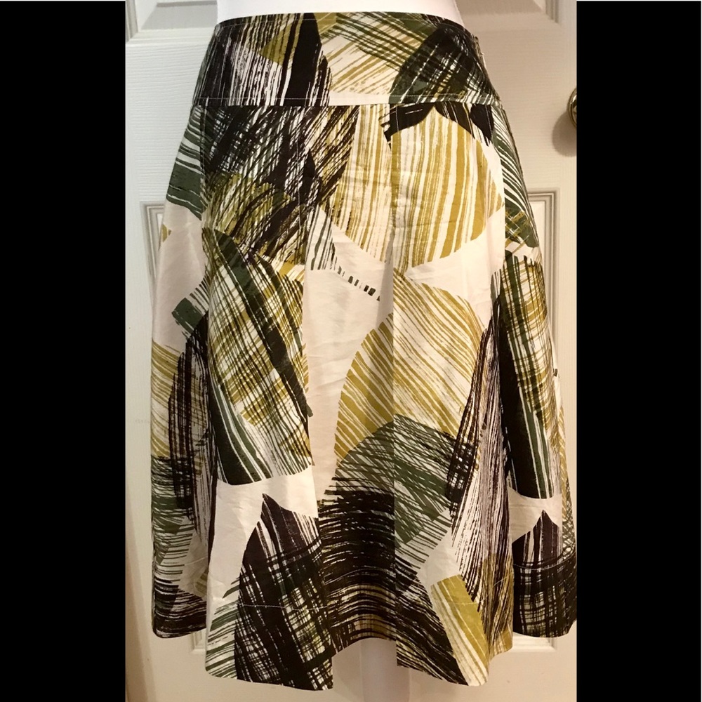 New York & Company silk print skirt